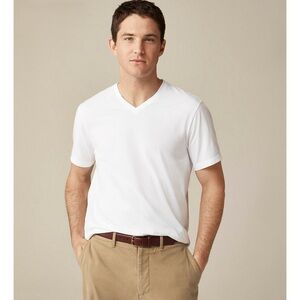 NWT J. Crew Broken-in V-neck T-shirt Short Sleeve White